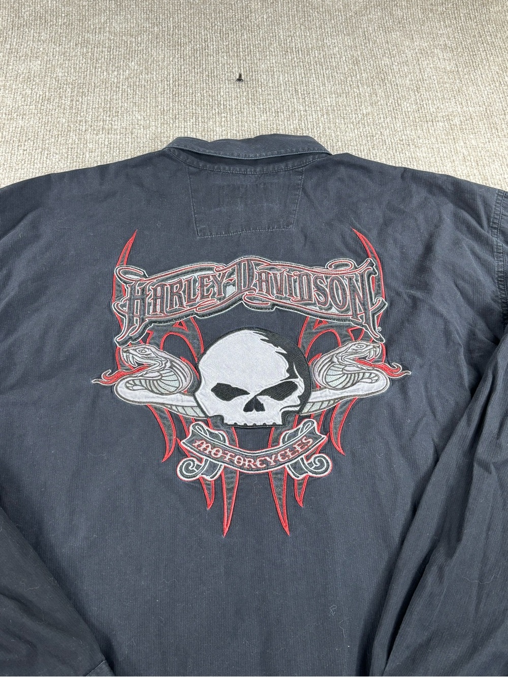 Harley Davidson Mechanics Garage Shirt Motorcycles Embroidered Rider Sz XL Black